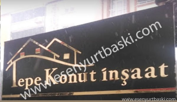 Tepekonut inşaat apartman tabelası