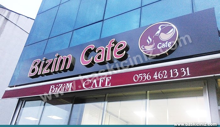 BİZİM CAFE IŞIKLI KUTU HARF Kutu harf tabela örnekleri,Esenyurt kutu harf tabela,Kıraç kutu harf tabela,İstanbul kutu harf tabela,Işıklı kutu harf tabela örnekleri,