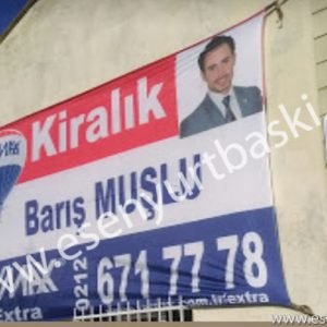 büyük pankart afiş,kiralık,satılık yazılı pankart afiş