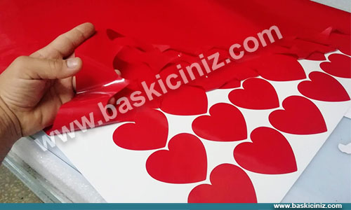 Kalp sticker araba süslemek için kalp sticker etiket
