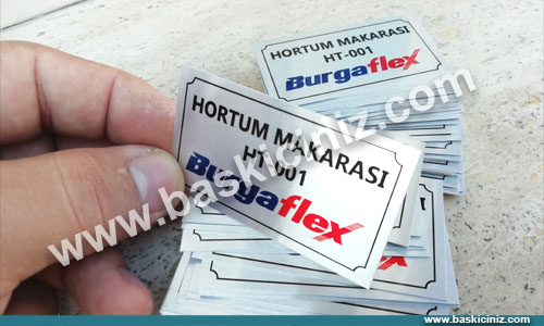 Burgaflex Hortum makarası metal etiket,Alüminyum metal etiket baskıları