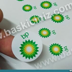 Yuvarlak Etiket,Yuvarlak sticker,Bp petrol ofisi sticker,Petrol ofisleri için sticker baskı
