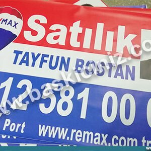 Remax port Satılık kiralık pankartı afişi baskısı