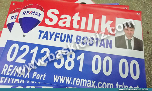 Remax port Satılık kiralık pankartı afişi baskısı