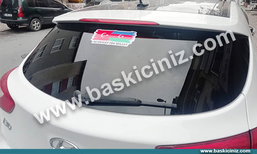 araba bayrak sticker,Araba araka cam türk bayrağı ve azerbaycan bayrak sticker baskı etiketi