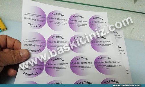 Yuvarlak etiket baskı,Tiramisu 5 cm yapışkanlı etiket baskı yuvarlak logo baskı ,yuvarlak etiket baskı yuvarlak sticker baskı beylikdüzü