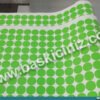 Yeşil renkli yuvarlak kesimli folyo kesim etriket sticker