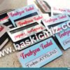Logo baskılı Cafe yaka isimlik baskı