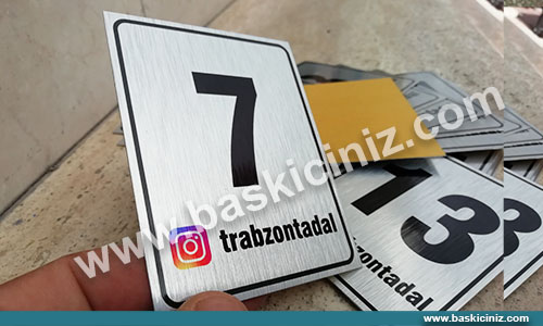 İnstegram,instagram logolu metal masa sıra numarı baskıları