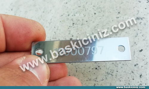 Lazer delikli metal markalama etiket
